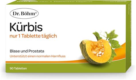 Dr Böhm Kürbis nur 1 Tablette täglich Für Blase und Prostata Kürbis