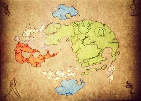 Avatar The Last Airbender World Map Etsy Isobda