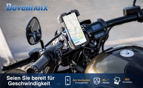 Bovemanx Handyhalterung Motorrad Mph Wind Anti Vibriert Zoll