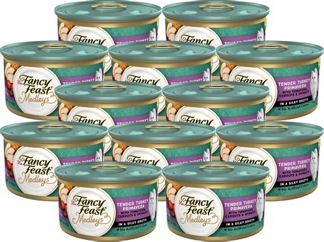 Amazon Purina Fancy Feast Medleys Wet Cat Food Tender Turkey