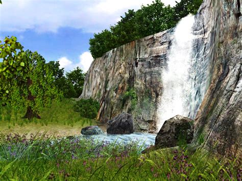 Screenshots of 3D Waterfall Screensaver