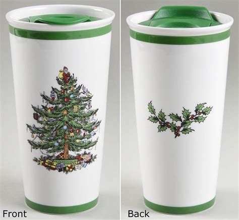 Christmas Tree Travel Mug & Plastic Lid by Spode | Replacements, Ltd.