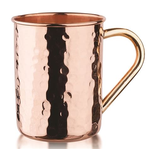 Moscow Mule Mug Straight Sided Hammered Silversuperstore