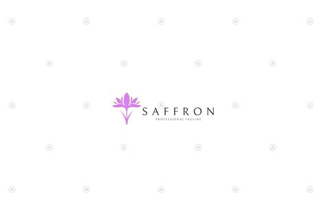 Saffron Flower Logo Template 184479 Templatemonster