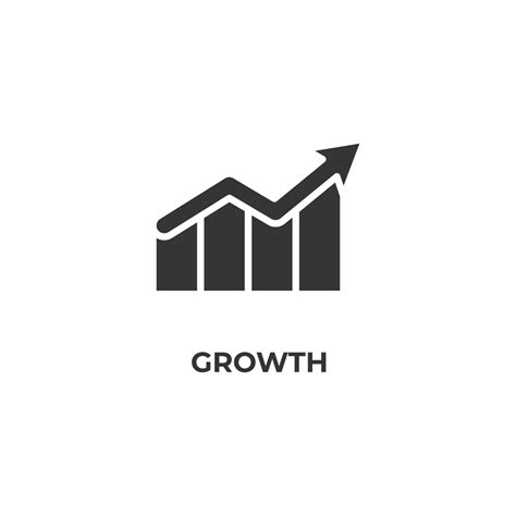 Vector Sign Of Growth Symbol Is Isolated On A White Background Icon