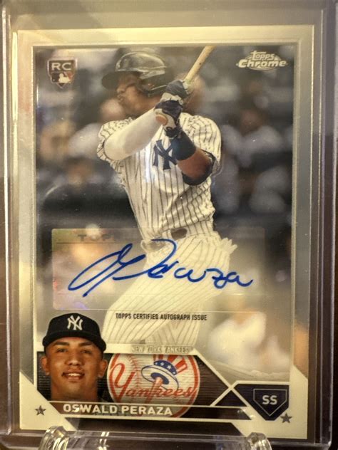 Topps Chrome Update Oswald Peraza Auto Rc Yankees Ac Op Ebay