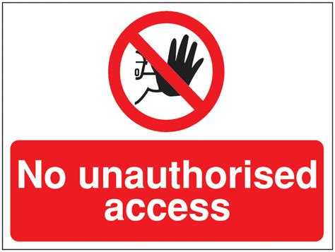 Need No Access Signs See Our Wide Range Fast Delivery Seton
