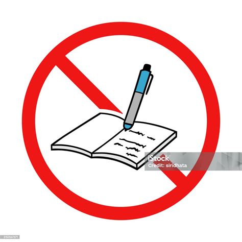 No Writing Sign On White Background Stock Illustration Download Image