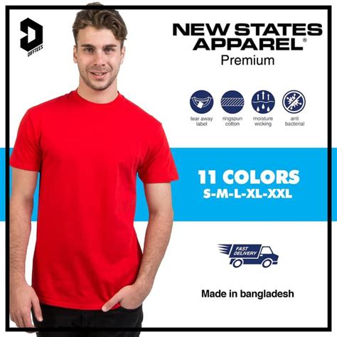 Jual Kaos Polos New States Apparel Premium Cotton T Shirt Shopee