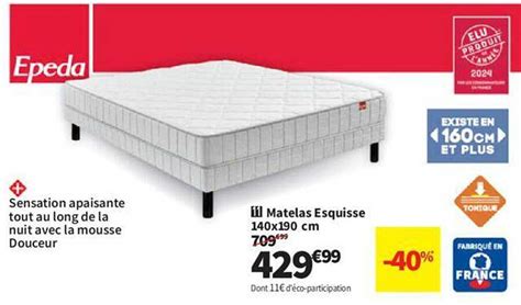 Promo Matelas Esquisse X Cm Epeda Chez Conforama Icatalogue Fr