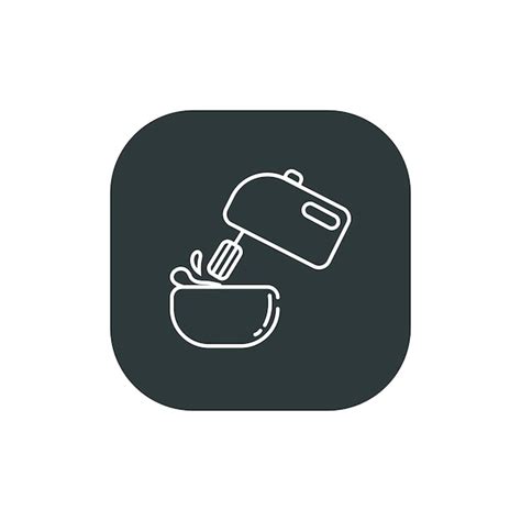 Premium Vector Whisk Mixing Bowl Icon