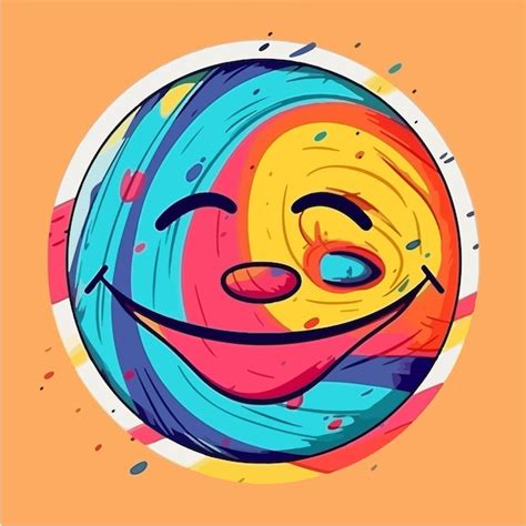 Premium Vector Round Abstract Comic Faces