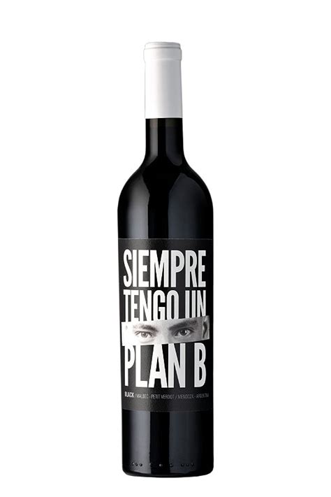 Vinho Tinto Argentino Siempre Tengo Un Plan B Black Malbec Petit Verdot