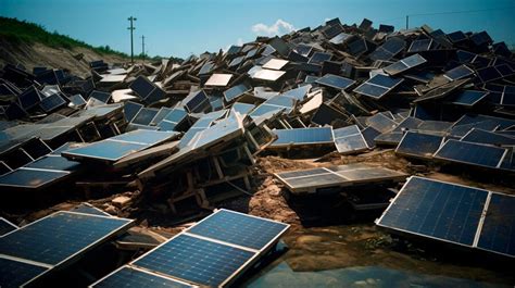 Premium Ai Image A Dumping Ground For Solar Panels Concept Of Green