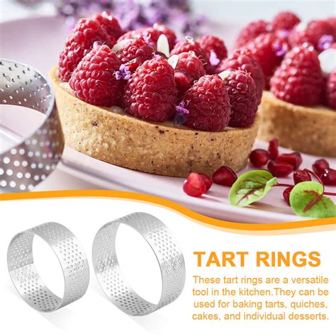 10pcs Baking Cake Mousse Molds Heat Resistant Stainless Steel Tart Ring