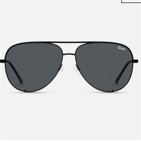 Quay Australia Accessories New Quay High Key Polarizedaviator Sunglasses Large In Black