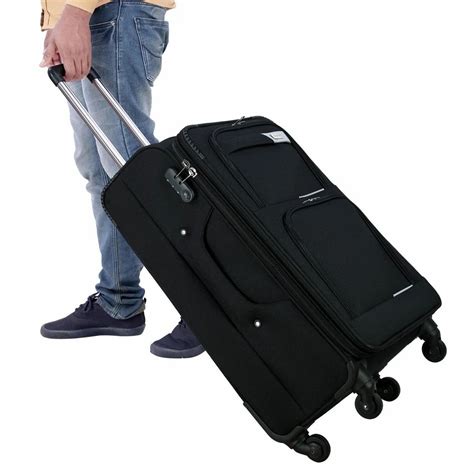 KLASSY COLLECTION Black Four Wheel Trolley Bag For Luggage At Rs 1850