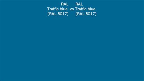 RAL Traffic blue vs Traffic blue side by side comparison