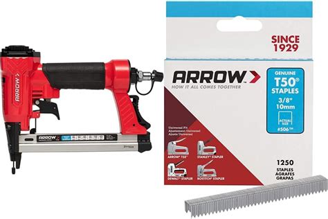 Arrow Fastenerpt50 Pneumatic Staple Gun Red Arrow Fasteners 50624 T50