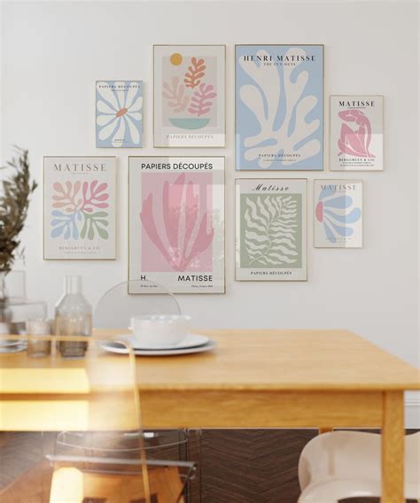 Danish Pastel Prints Gallery Wall Set Of 8 Pastel Print Pastel Wall