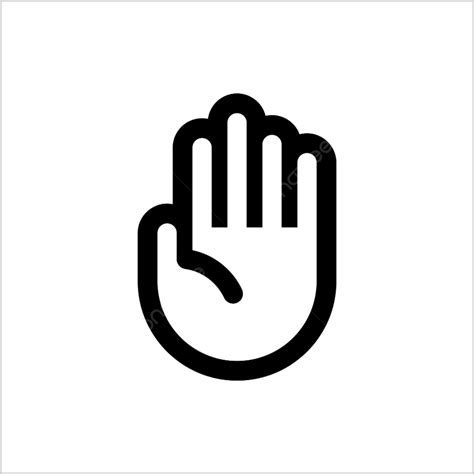 Stop Hand Vector Hd Png Images Stop Hand Icon Vector Art Illustration