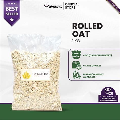 Jual Rolled Oat Kg Oatmeal Sereal Gandum Utuh Original Shopee Indonesia