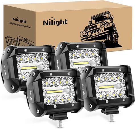 Amazon Nilight Pcs Led Pods Inch W Triple Row Flood Spot Combo