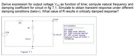 Solved Derive Expression For Output Voltage V Out As Chegg