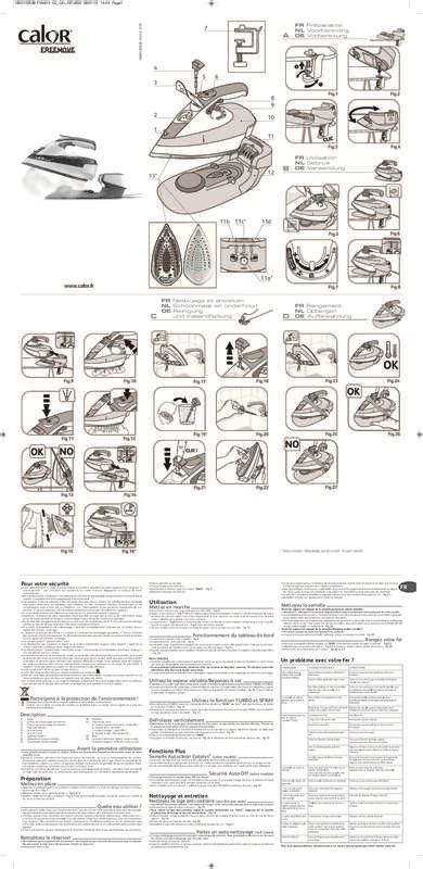 Notice fer à repasser CALOR FV9920C0 FREEMOVE Trouver une solution à un