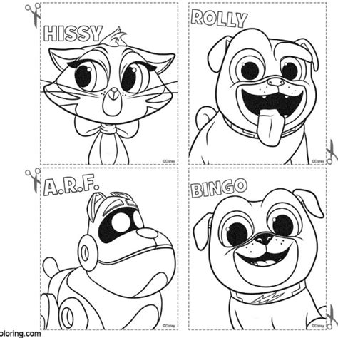 Puppy Dog Bingo Characters Coloring Pages - Free Printable Coloring Pages