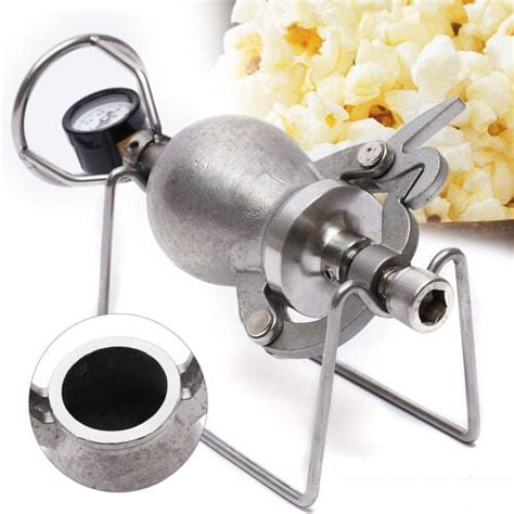 Vintage Stainless Steel Popcorn Machine Hand Cannon Food Amplifier