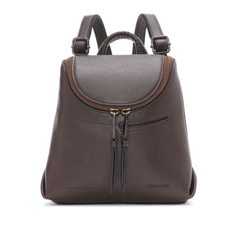 Calvin Klein Lake Organizational Mini Backpack In Brown Lyst