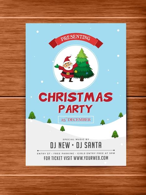 Festa Banner Ou Flyer Design Para Celebra Es De Natal Vetor Premium