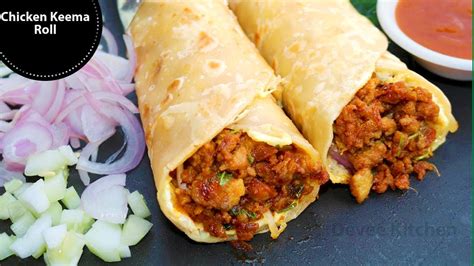 Chicken Keema Roll Recipe Egg And Spicy Chicken Keema Roll Qeema