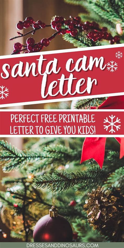 Santa Cam Letter For Christmas Free Printable Dresses And