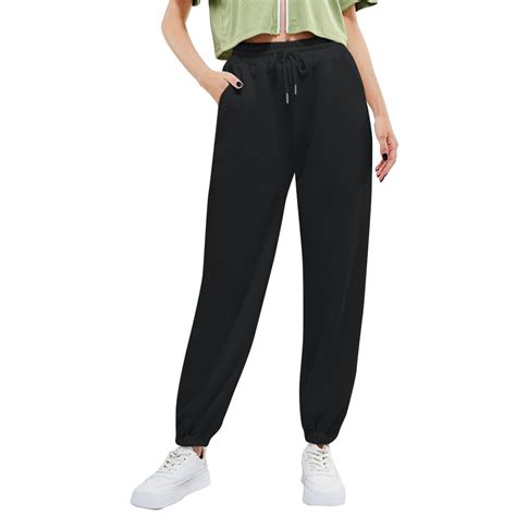 YDKZYMD Sweatpants Soft Woman Cinch Bottom Drawstring Solid Color