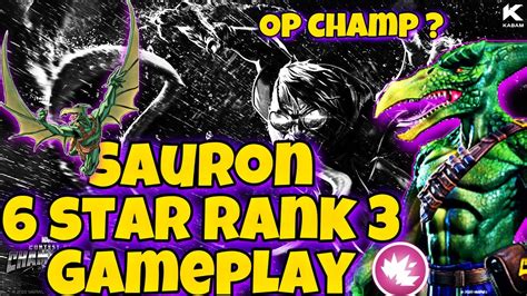 Sauron 6 Star Rank 3 Gameplay Mcoc Youtube