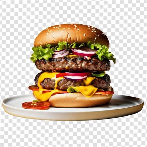 Premium PSD Beef Burger On Isolated Background Psd