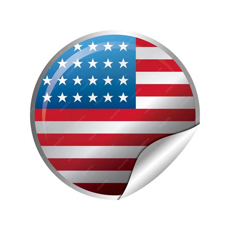 Premium Vector | United state of american flag in circle shape