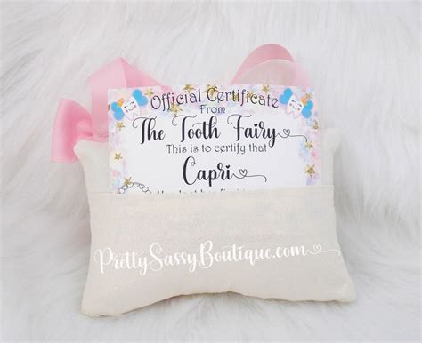 Gold Tooth Fairy Pillow Tooth Fairy Pillow Girls Tooth Etsy