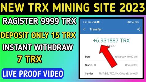 New Trx Mining Website 2023 Trx Mining Site Tron Mining Trx