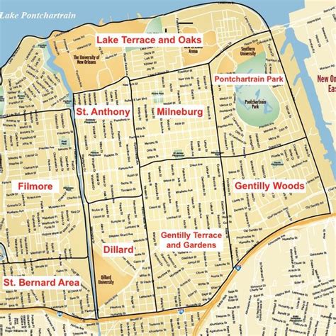 Districts Of New Orleans Map Map