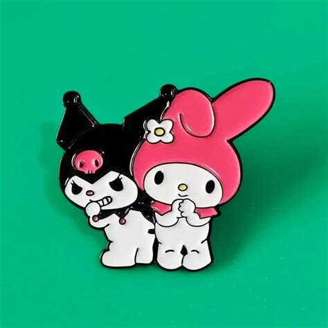 My Melody And Kuromi Enamel Pin Sanrio Friends Pin Hello Etsy