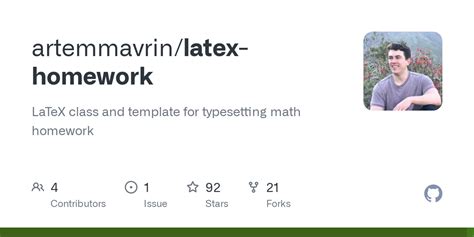 Github Artemmavrin Latex Homework Latex Class And Template For Typesetting Math Homework