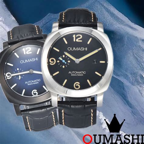 OUMASHI Reloj Mec Nico Autom Tico Para Hombre Pulsera De Cuero Cristal