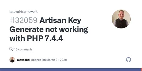 Artisan Key Generate Not Working With PHP 7 4 4 Issue 32059