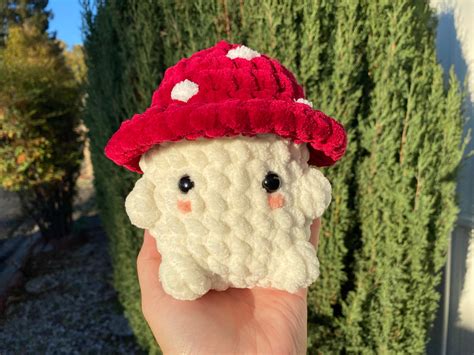 Cute Mushroom Plush Friend Handmade Amigurumi Crochet Etsy