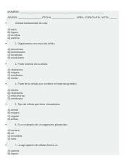 EV CIENCIAS N 5 Y 4 docx NOMBRE GRADO FECHA ÁREA CIENCIAS N