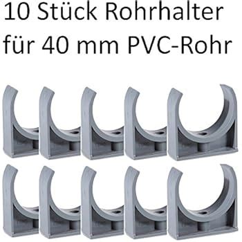 St Ck Pvc Rohrklemme Mm Rohschelle Rohrhalterung