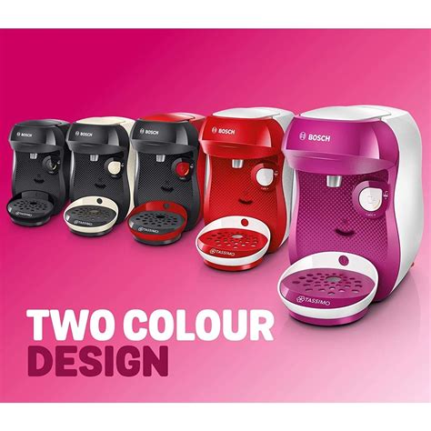 Tassimo By Bosch Happy Pod Coffee Machine Red And Black Tas1003gb Appliances Direct